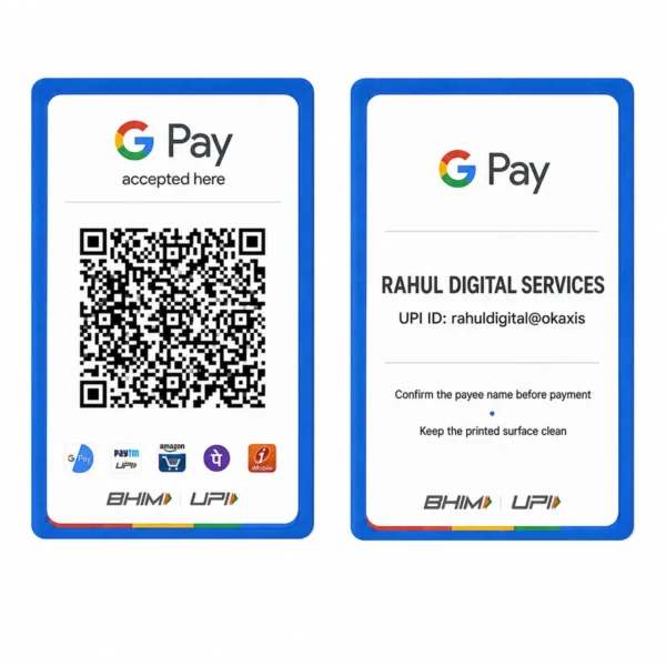 Google Pay QR PVC Card Print Online - Image 3