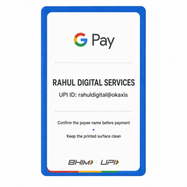 Google Pay QR PVC Card Print Online - Image 2